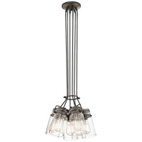 Lampa wisząca Brinley - 6 źródeł światła - Postarzany brąz
