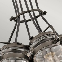 Lampa wisząca Brinley - 6 źródeł światła - Postarzany brąz