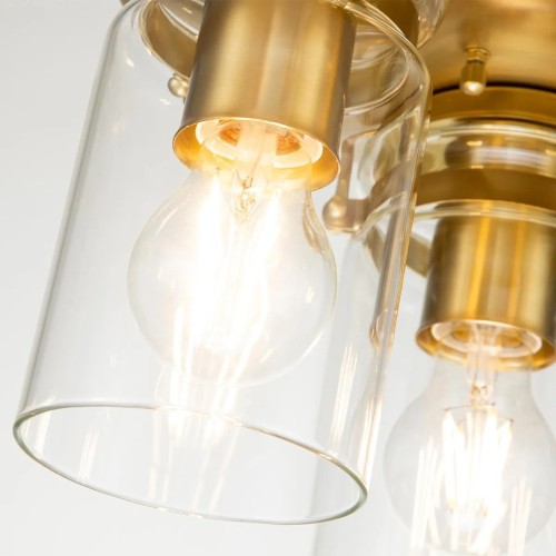 Plafon Brinley - 3 źródła światła - Szczotkowany mosiądz