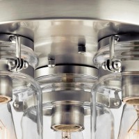 Plafon Brinley - 3 źródła światła - Szczotkowany nikiel