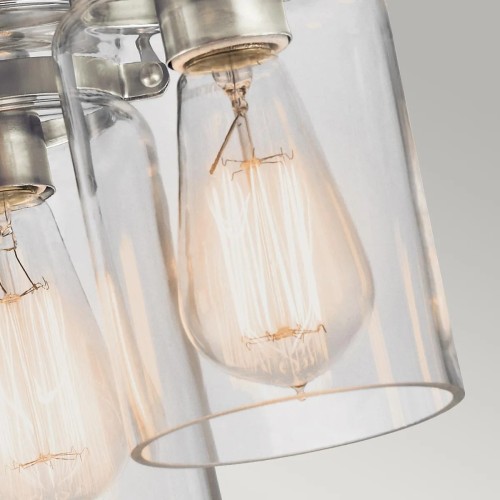 Plafon Brinley - 3 źródła światła - Szczotkowany nikiel