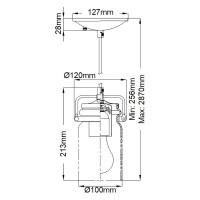 Mała lampa wisząca Brinley - 1 źródło światła - Postarzany brąz