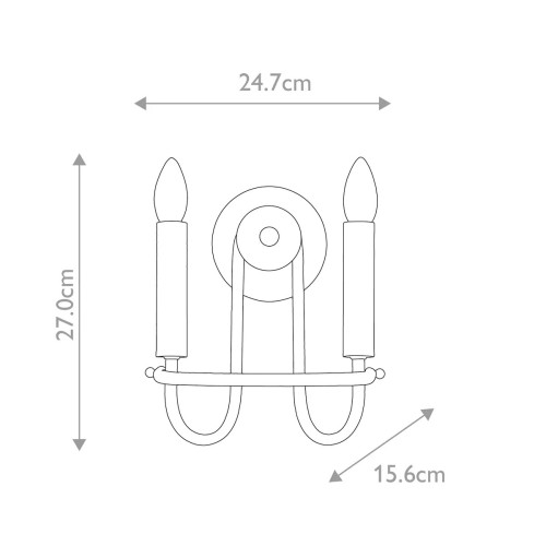 Kinkiet Capitol Hill - 2 źródła światła - Czarny