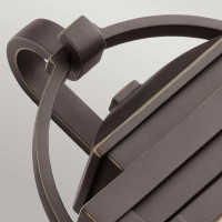 Mała latarnia naścienna Carlson - 1 źródło światła - Ciemnobrązowy