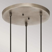 Okrągła podsufitka Asher - Antyczny pewter