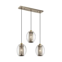 Prostokątna podsufitka Asher - Antyczny pewter