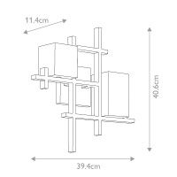 Kinkiet City Lights - 2 źródła światła - Pewter