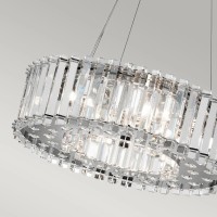 Lampa wisząca Crystal Skye - 6 źródeł światła - Chrom