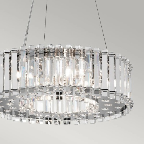 Lampa wisząca Crystal Skye - 6 źródeł światła - Chrom