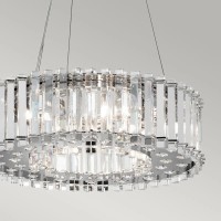 Lampa wisząca Crystal Skye - 6 źródeł światła - Chrom