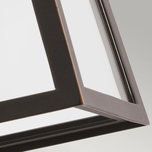 Mała latarnia naścienna Delison - 1 źródło światła - Ciemnobrązowy