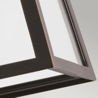 Mała latarnia naścienna Delison - 1 źródło światła - Ciemnobrązowy