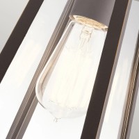 Mała latarnia naścienna Delison - 1 źródło światła - Ciemnobrązowy