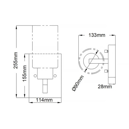 Kinkiet Deryn - 1 źródło światła - Postarzana antyczna szarość