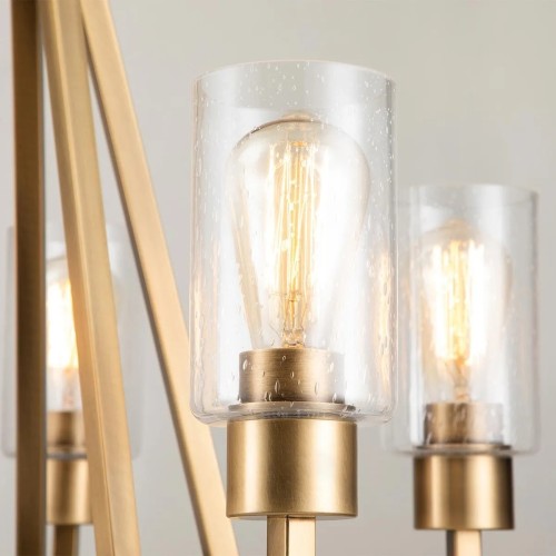 Żyrandol Deryn - 5 źródeł światła - Naturalny mosiądz