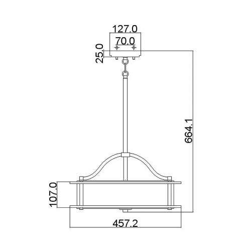Lampa wisząca Emory - 3 źródła światła - Pewter