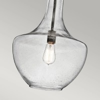 Średnia lampa wisząca Everly - 1 źródło światła - Postarzany brąz