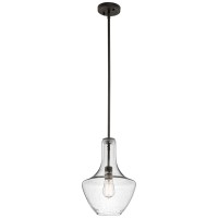 Mała lampa wisząca Everly - 1 źródło światła - Postarzany brąz