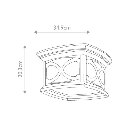 Plafon Franceasi - 2 źródła światła - Postarzany brąz