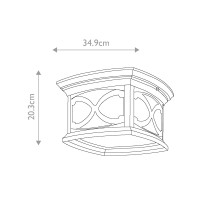 Plafon Franceasi - 2 źródła światła - Postarzany brąz