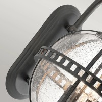 Latarnia naścienna Halleron - 3 źródła światła - Szaro-brązowy