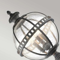 Latarnia cokołowa Halleron - 3 źródła światła - Szaro-brązowy