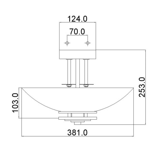 Półplafon Hendrik - 3 źródła światła - Polerowany chrom