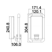 Kinkiet Imahn - 1 źródło światła - Czarny, naturalny mosiądz