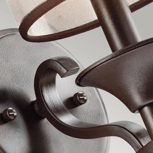 Kinkiet Lacey - 1 źródło światła - Brązowy