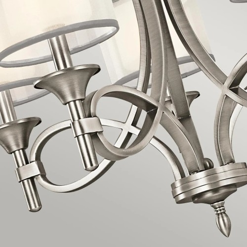 Żyrandol Lacey - 5 źródeł światła - Antyczny pewter