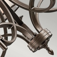 Żyrandol Lacey - 5 źródeł światła - Brązowy
