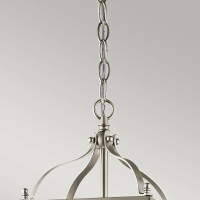 Mała lampa wisząca Larkin - 2 źródła światła - Szczotkowany nikiel