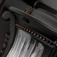 Mała latarnia naścienna Luverne - 1 źródło światła - Ciemnobrązowy