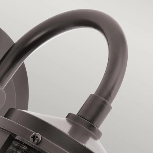 Mała latarnia naścienna Lyndon - 1 źródło światła - Architektoniczny brąz