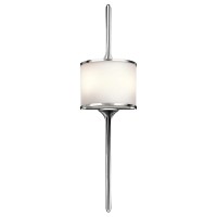 Duży kinkiet Mona - 2 źródła światła - Polerowany chrom