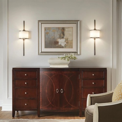 Mały kinkiet Mona - 2 źródła światła - Pewter