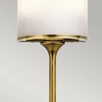 Mały kinkiet Mona - 2 źródła światła - Naturalny mosiądz