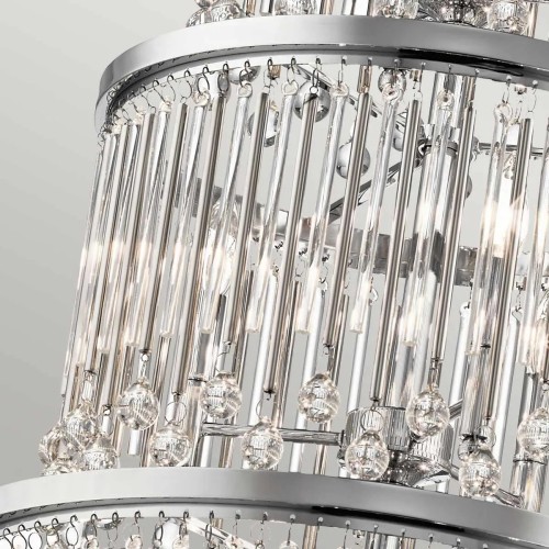 Żyrandol Piper - 18 źródeł światła - Polerowany chrom