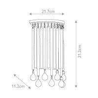 Kinkiet Piper - 2 źródła światła - Polerowany chrom