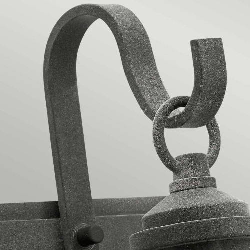 Mała latarnia naścienna Riverwood - 1 źródło światła - Postarzany cynk