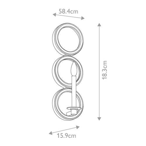 Kinkiet Rosalie - 1 źródło światła - Złoty