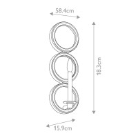 Kinkiet Rosalie - 1 źródło światła - Złoty