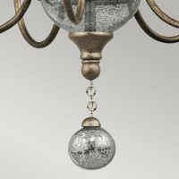 Mały żyrandol Rosalie - 5 źródeł światła - Złoty