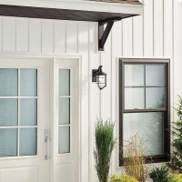 Mała latarnia naścienna Royal Marine - 1 źródło światła - Postarzana czerń