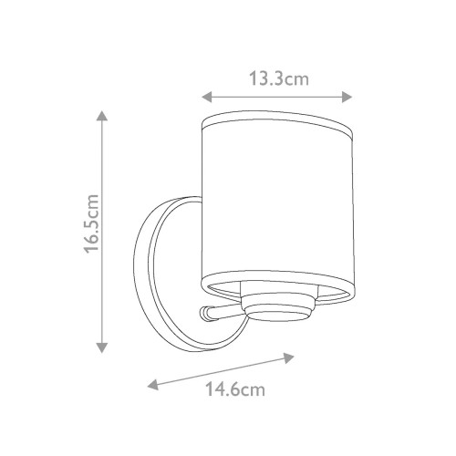 Kinkiet Saldana - 1 źródło światła - Pewter