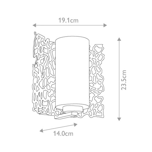 Kinkiet Silver Coral - 1 źródło światła - Pewter