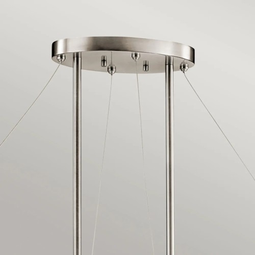 Lampa wyspowa Silver Coral - 4 źródła światła - Pewter