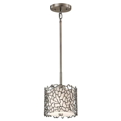 Mała lampa wisząca Silver Coral - 1 źródło światła - Pewter