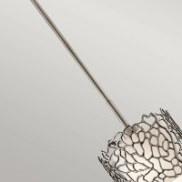 Mała lampa wisząca Silver Coral - 1 źródło światła - Pewter