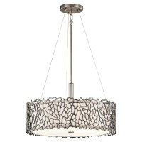 Lampa wisząca Silver Coral - 3 źródła światła - Pewter